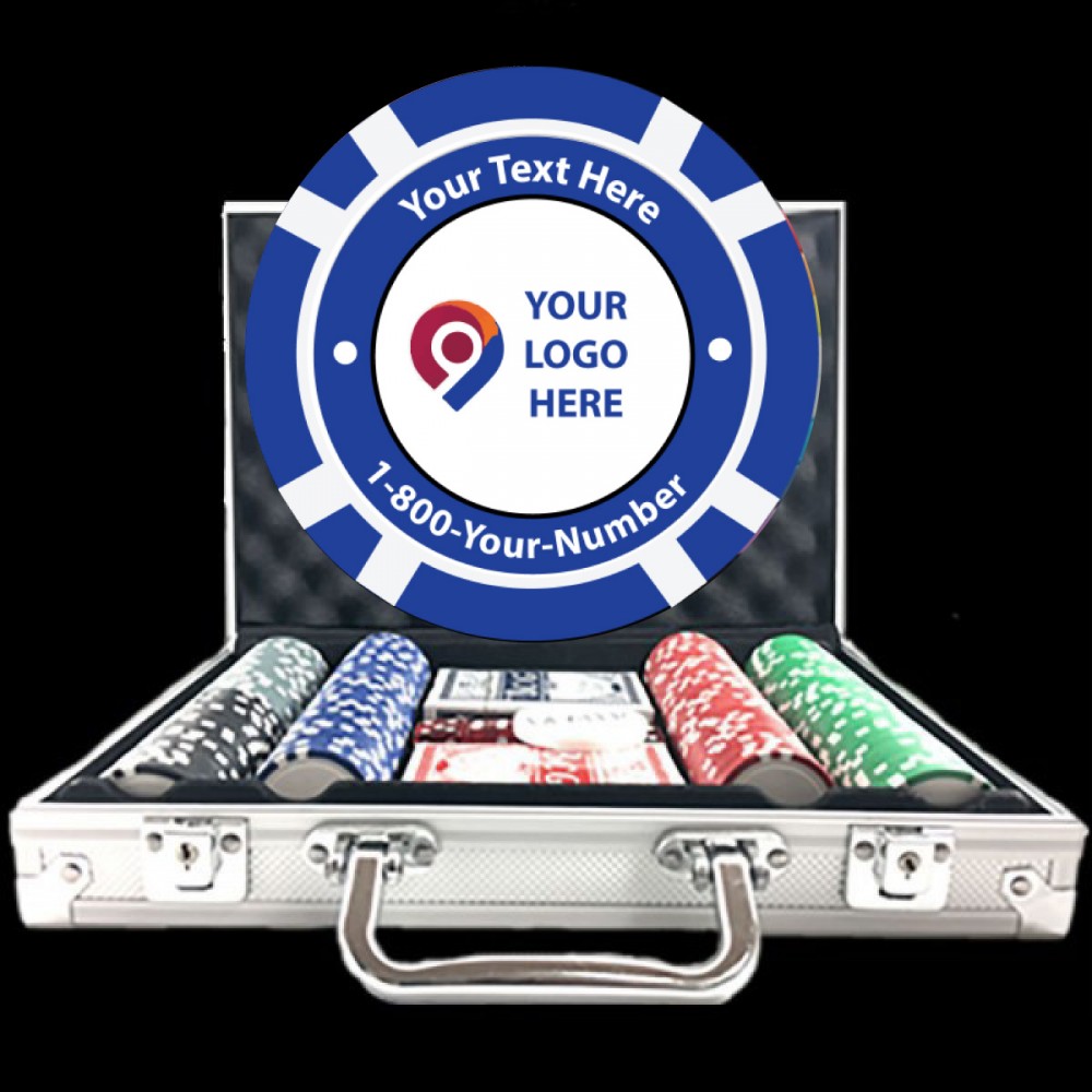 8 Stripe Premium Poker Chip Set Custom Clay Poker Set